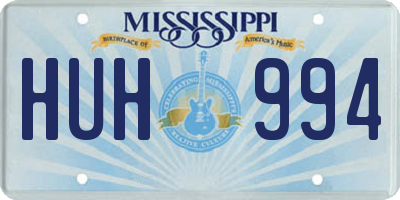 MS license plate HUH994