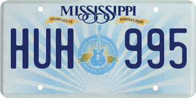 MS license plate HUH995