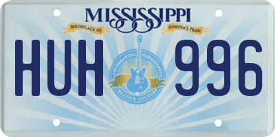 MS license plate HUH996