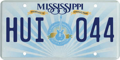MS license plate HUI044