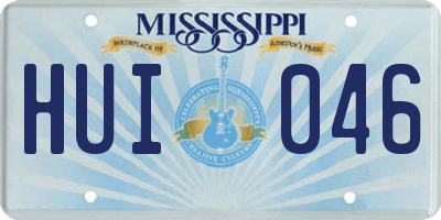 MS license plate HUI046