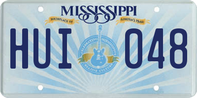 MS license plate HUI048