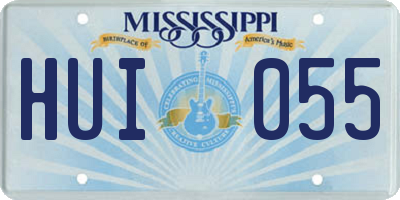 MS license plate HUI055