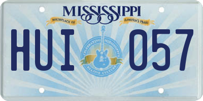 MS license plate HUI057