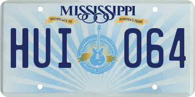 MS license plate HUI064