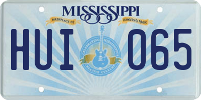 MS license plate HUI065