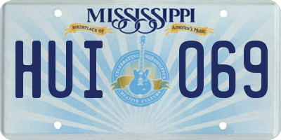 MS license plate HUI069