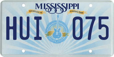 MS license plate HUI075