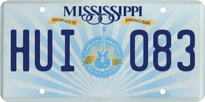 MS license plate HUI083