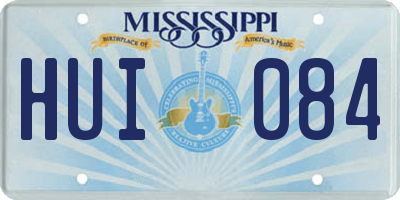 MS license plate HUI084