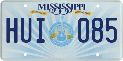 MS license plate HUI085