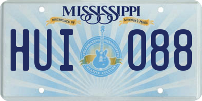 MS license plate HUI088