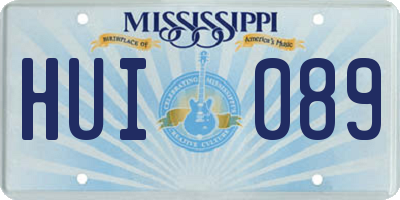 MS license plate HUI089