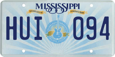 MS license plate HUI094