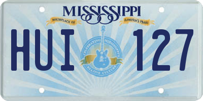 MS license plate HUI127