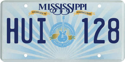 MS license plate HUI128