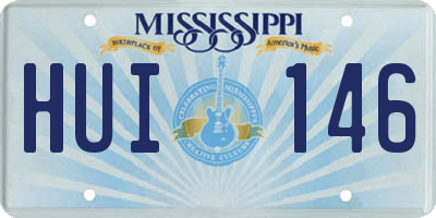 MS license plate HUI146