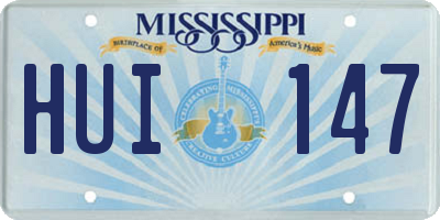 MS license plate HUI147