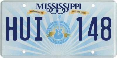 MS license plate HUI148