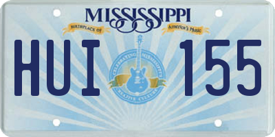 MS license plate HUI155