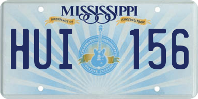 MS license plate HUI156