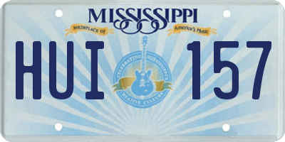 MS license plate HUI157
