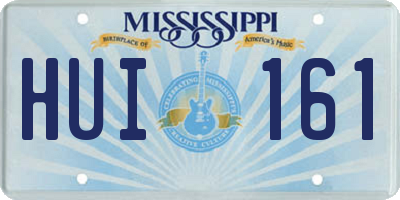 MS license plate HUI161