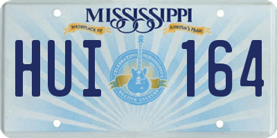 MS license plate HUI164