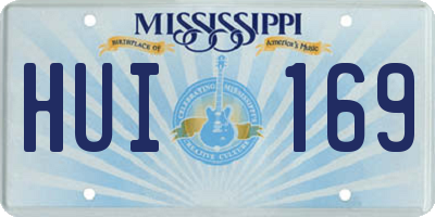 MS license plate HUI169