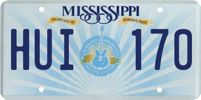 MS license plate HUI170
