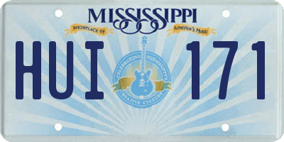MS license plate HUI171
