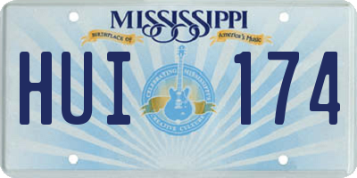MS license plate HUI174