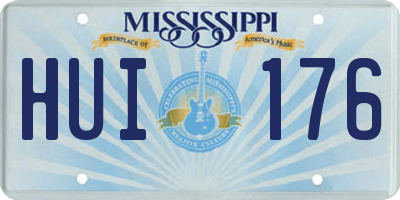 MS license plate HUI176