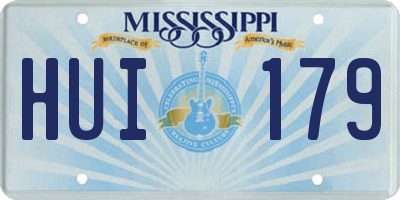 MS license plate HUI179