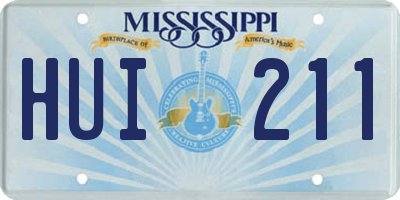 MS license plate HUI211