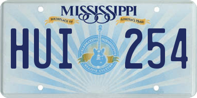 MS license plate HUI254