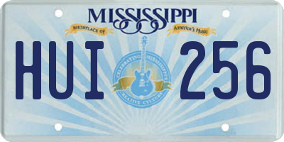 MS license plate HUI256