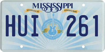MS license plate HUI261