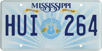 MS license plate HUI264