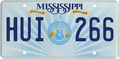 MS license plate HUI266