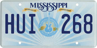 MS license plate HUI268