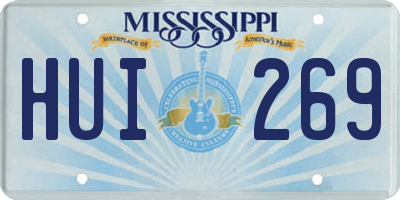 MS license plate HUI269