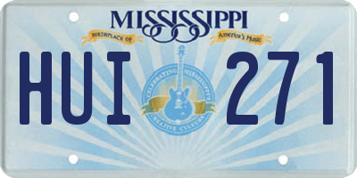 MS license plate HUI271