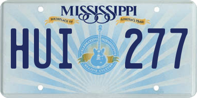 MS license plate HUI277
