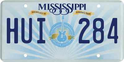 MS license plate HUI284