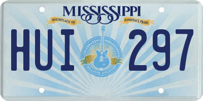 MS license plate HUI297