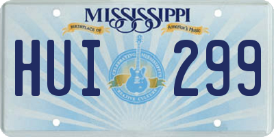 MS license plate HUI299