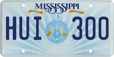 MS license plate HUI300
