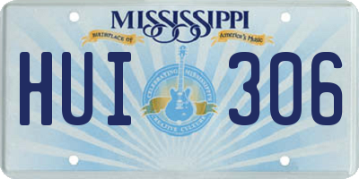 MS license plate HUI306