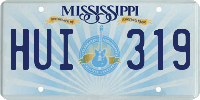 MS license plate HUI319
